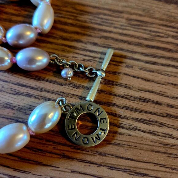 MONET Long Length Rope Pearls In Champagne, Cream, Light Mauve TIMELESS CHIC! - Picture 7 of 12